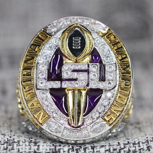 Louisiana State University (LSU) College Football National Championship Ring (2019) - Premium Series - Rings For Champs, NFL rings, MLB rings, NBA rings, NHL rings, NCAA rings, Super bowl ring, Superbowl ring, Super bowl rings, Superbowl rings, Dallas Cowboys