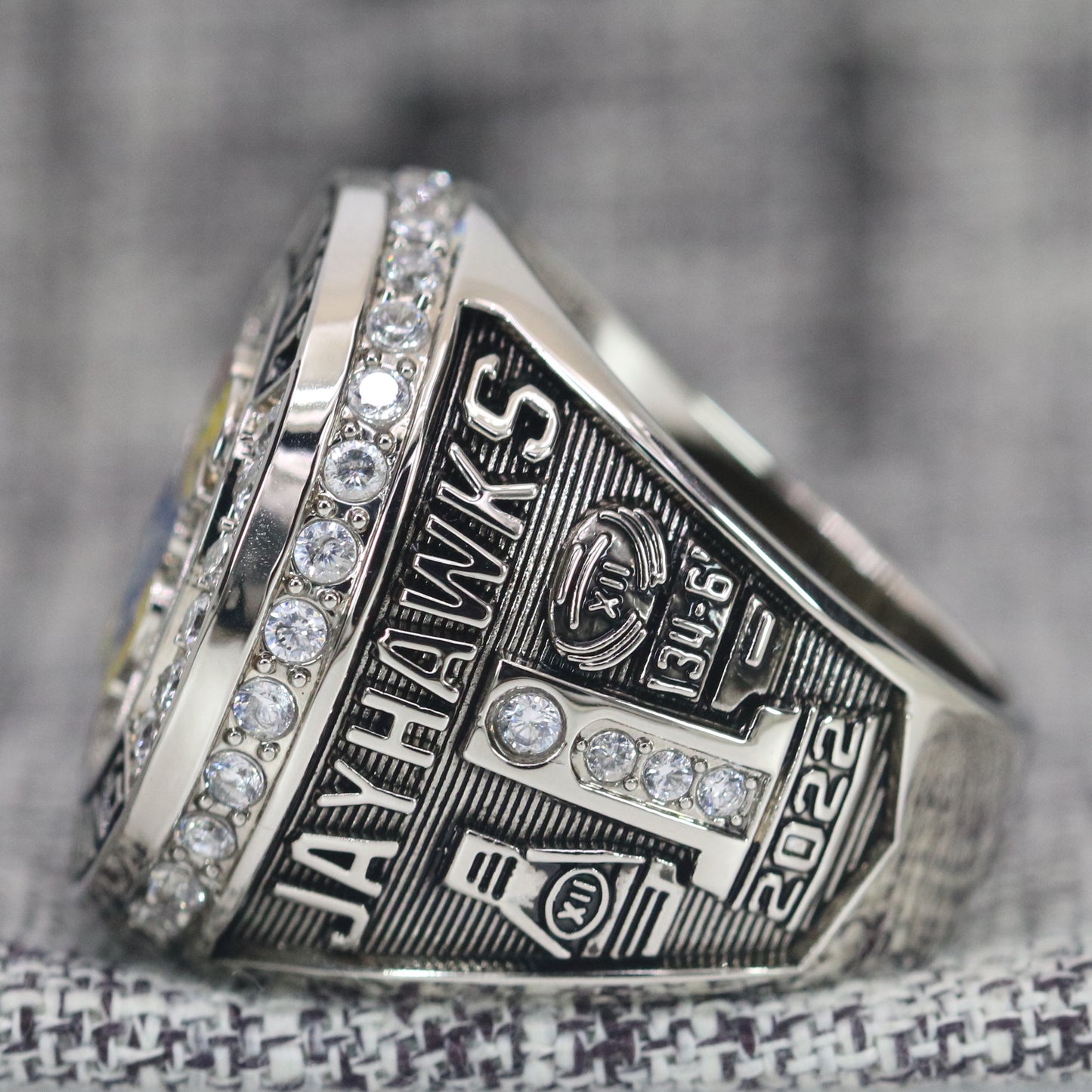 Kansas Jawhawks College Basketball National Championship Ring (2022) - Premium Series