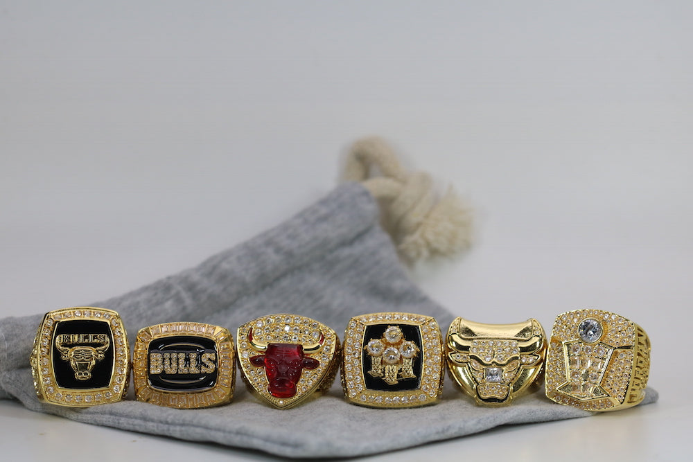 Chicago Bulls NBA Championship 6 Ring Set (1991, 1992, 1993, 1996, 1997, 1998) - Premium Series - Rings For Champs, NFL rings, MLB rings, NBA rings, NHL rings, NCAA rings, Super bowl ring, Superbowl ring, Super bowl rings, Superbowl rings, Dallas Cowboys