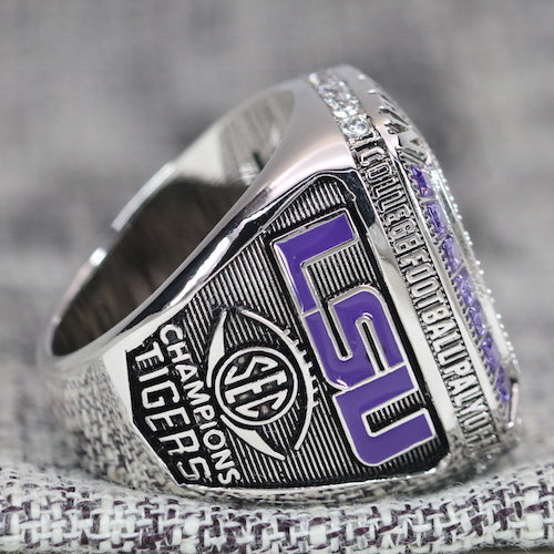 Louisiana State University (LSU) College Football Playoffs Championship Ring (2019) - Premium Series - Rings For Champs, NFL rings, MLB rings, NBA rings, NHL rings, NCAA rings, Super bowl ring, Superbowl ring, Super bowl rings, Superbowl rings, Dallas Cowboys