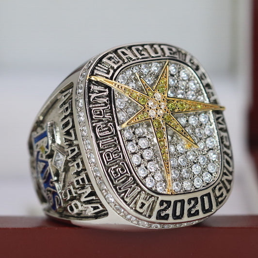 Tampa Bay Rays AL Championship Ring (2020) - Premium Series - Rings For Champs, NFL rings, MLB rings, NBA rings, NHL rings, NCAA rings, Super bowl ring, Superbowl ring, Super bowl rings, Superbowl rings, Dallas Cowboys