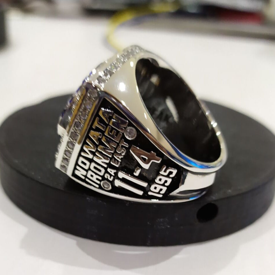 Nowata Ironmen Football Regional Championship Ring (1995) - Premium Series - Rings For Champs, NFL rings, MLB rings, NBA rings, NHL rings, NCAA rings, Super bowl ring, Superbowl ring, Super bowl rings, Superbowl rings, Dallas Cowboys