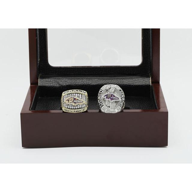 Baltimore Ravens Super Bowl 2 Ring Set (2000, 2012) - Rings For Champs, NFL rings, MLB rings, NBA rings, NHL rings, NCAA rings, Super bowl ring, Superbowl ring, Super bowl rings, Superbowl rings, Dallas Cowboys