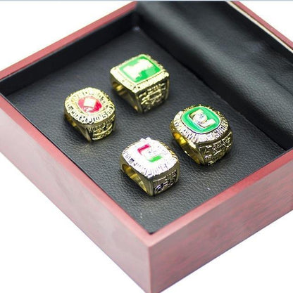 Miami (Fla.) Hurricanes College Football National Championship 4 Ring Set (1983, 1989, 1991, 2001) - Rings For Champs, NFL rings, MLB rings, NBA rings, NHL rings, NCAA rings, Super bowl ring, Superbowl ring, Super bowl rings, Superbowl rings, Dallas Cowboys
