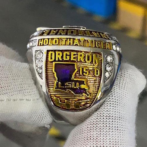 Louisiana State University (LSU) College Football National Championship Ring (2019) - Standard Series - Rings For Champs, NFL rings, MLB rings, NBA rings, NHL rings, NCAA rings, Super bowl ring, Superbowl ring, Super bowl rings, Superbowl rings, Dallas Cowboys
