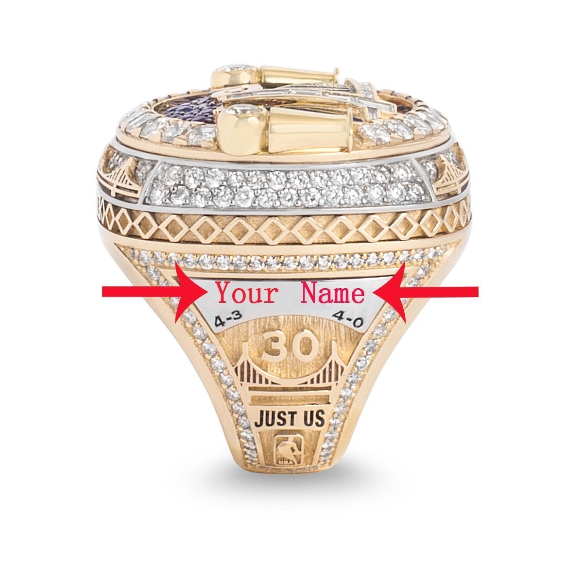 Golden State Warriors NBA Championship Ring (2018) - Rings For Champs, NFL rings, MLB rings, NBA rings, NHL rings, NCAA rings, Super bowl ring, Superbowl ring, Super bowl rings, Superbowl rings, Dallas Cowboys