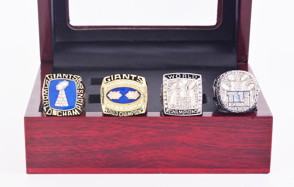 New York Giants Super Bowl 4 Ring Set (1986, 1990, 2007, 2011) - Rings For Champs, NFL rings, MLB rings, NBA rings, NHL rings, NCAA rings, Super bowl ring, Superbowl ring, Super bowl rings, Superbowl rings, Dallas Cowboys