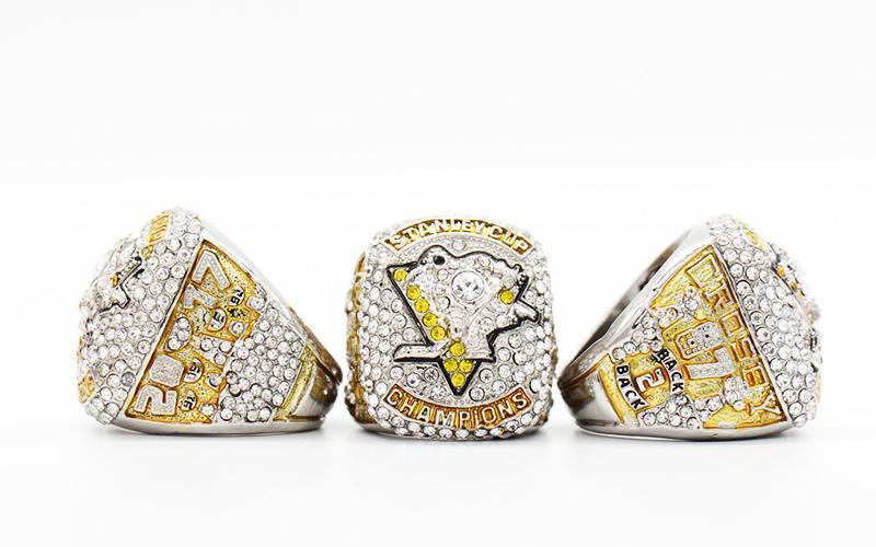 Pittsburgh Penguins Stanley Cup 5 Ring Set (1991, 1992, 2009, 2016, 2017) - Rings For Champs, NFL rings, MLB rings, NBA rings, NHL rings, NCAA rings, Super bowl ring, Superbowl ring, Super bowl rings, Superbowl rings, Dallas Cowboys