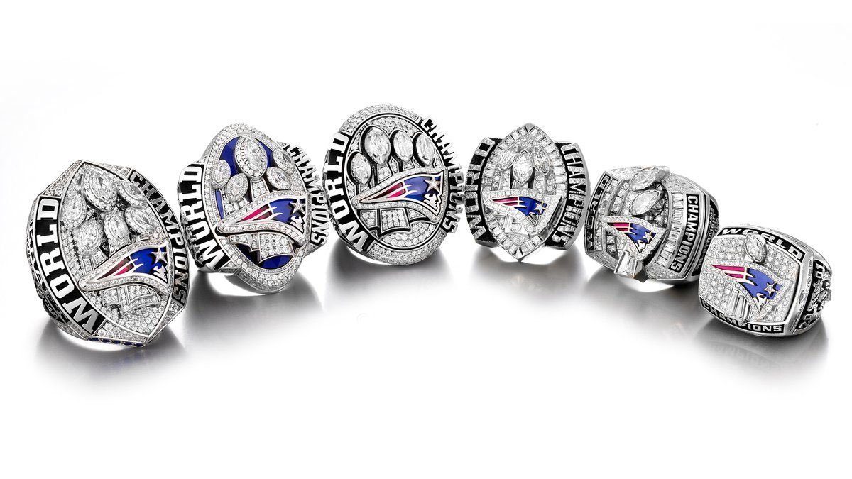 New England Patriots Super Bowl 6 Ring Set (2002, 2004, 2005, 2015, 20 –  Rings For Champs