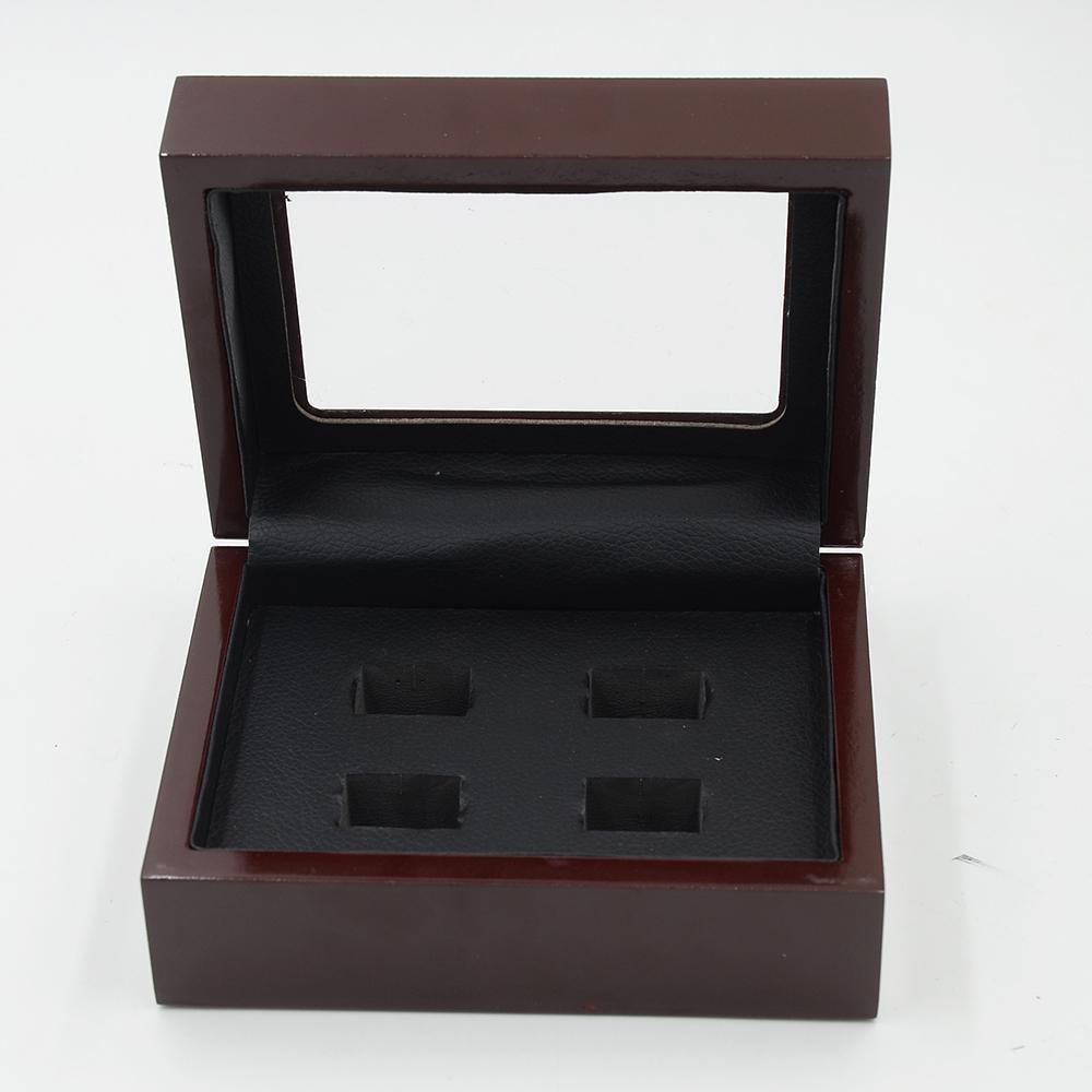 Solid Wooden Box?with Clear Display (4 Holes) - Rings For Champs, NFL rings, MLB rings, NBA rings, NHL rings, NCAA rings, Super bowl ring, Superbowl ring, Super bowl rings, Superbowl rings, Dallas Cowboys