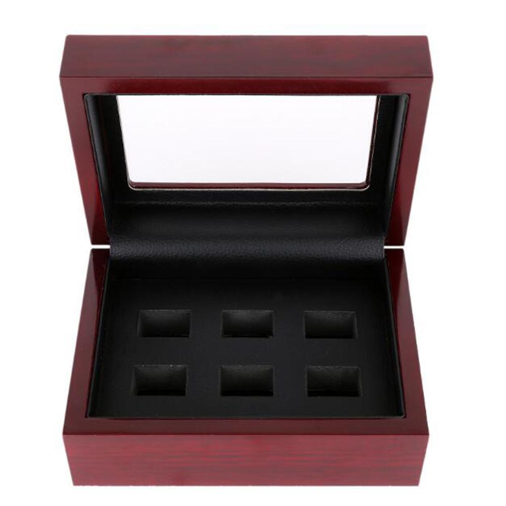 Solid Wooden Box?with Clear Display (6 Holes) - Rings For Champs, NFL rings, MLB rings, NBA rings, NHL rings, NCAA rings, Super bowl ring, Superbowl ring, Super bowl rings, Superbowl rings, Dallas Cowboys