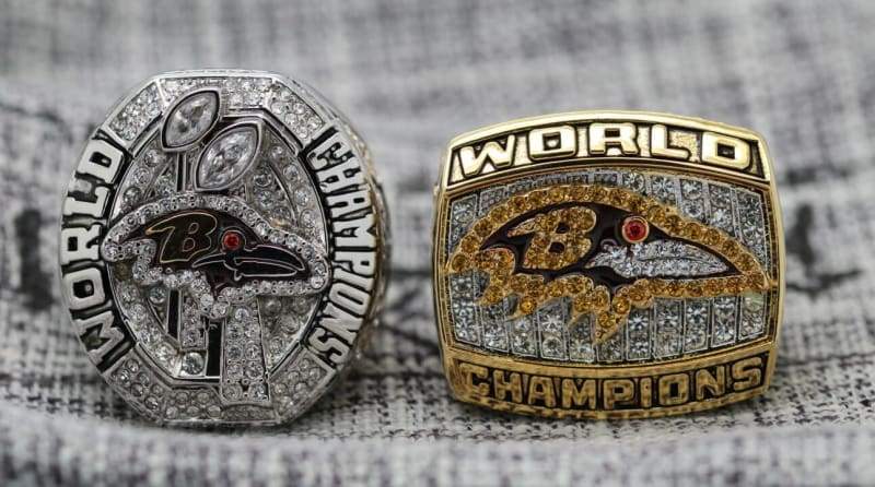 Baltimore Ravens Super Bowl Ring Set (2001, 2013) - Premium Series - Rings For Champs, NFL rings, MLB rings, NBA rings, NHL rings, NCAA rings, Super bowl ring, Superbowl ring, Super bowl rings, Superbowl rings, Dallas Cowboys