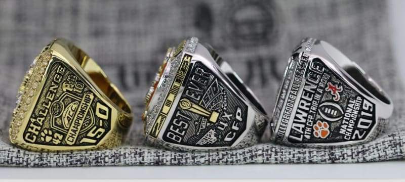 Clemson Tigers College Football National Championship Ring (2018) 3 Ring Set - Premium Series - Rings For Champs, NFL rings, MLB rings, NBA rings, NHL rings, NCAA rings, Super bowl ring, Superbowl ring, Super bowl rings, Superbowl rings, Dallas Cowboys