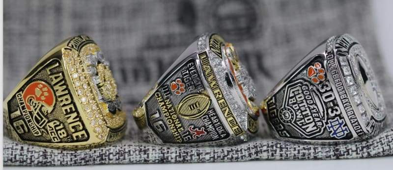 Clemson Tigers College Football National Championship Ring (2018) 3 Ring Set - Premium Series - Rings For Champs, NFL rings, MLB rings, NBA rings, NHL rings, NCAA rings, Super bowl ring, Superbowl ring, Super bowl rings, Superbowl rings, Dallas Cowboys