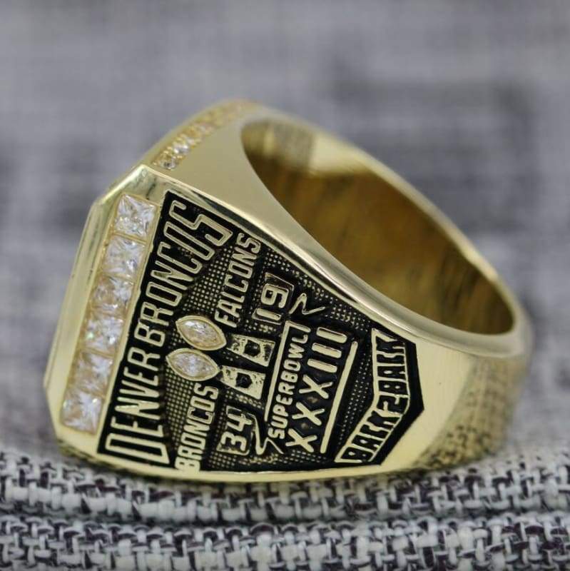 Denver Broncos Super Bowl Ring (1998) - Premium Series - Rings For Champs, NFL rings, MLB rings, NBA rings, NHL rings, NCAA rings, Super bowl ring, Superbowl ring, Super bowl rings, Superbowl rings, Dallas Cowboys