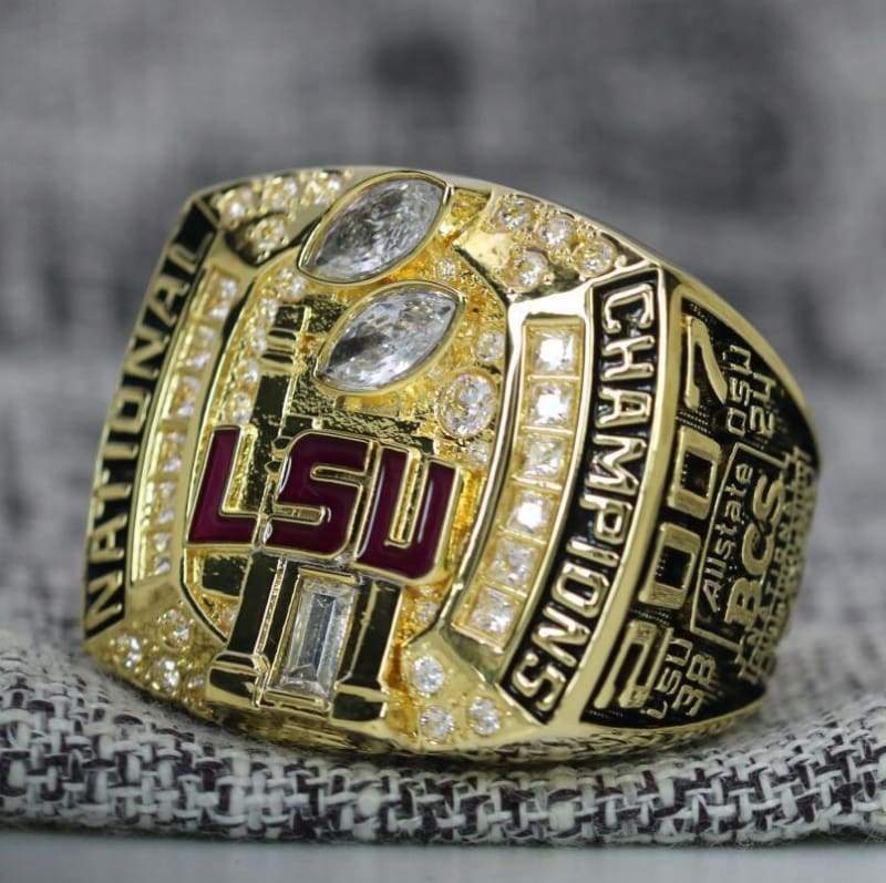 Louisiana State University (LSU) College Football National Championship Ring (2007) - Premium Series - Rings For Champs, NFL rings, MLB rings, NBA rings, NHL rings, NCAA rings, Super bowl ring, Superbowl ring, Super bowl rings, Superbowl rings, Dallas Cowboys