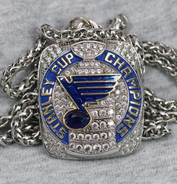 St. Louis Blues 2019 Stanley Cup V-Neck Necklace Pendant Souvenir Father  Gift